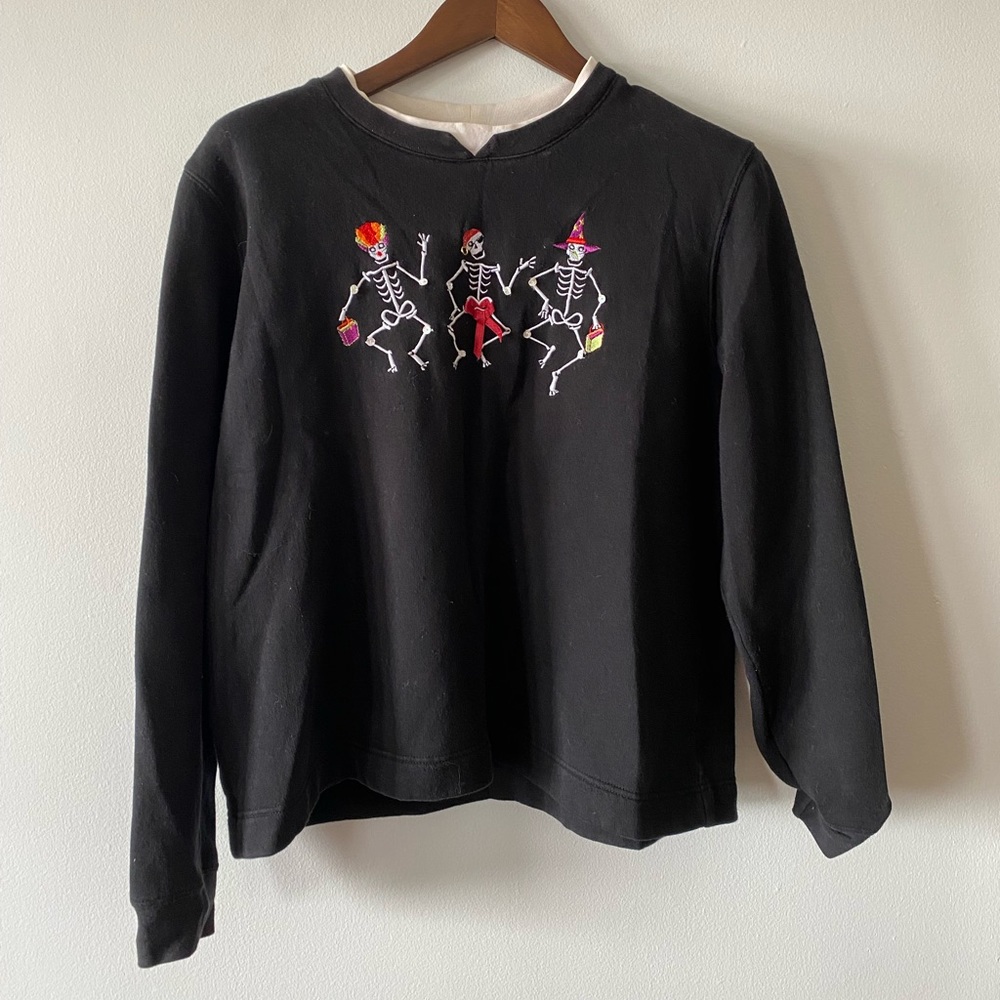 Halloween skeleton sweatshirt